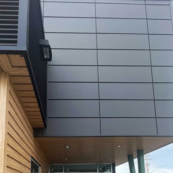 Aluminum composite panels (ACP) are used for residential exterior walls