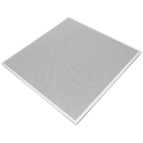 Metal microporous ceiling tiles