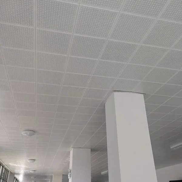 Metal microporous ceiling tiles