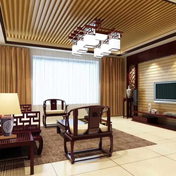 Imitation wood grain aluminum square tube ceiling