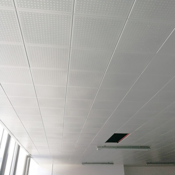 Easy to install ceiling fans square microporous aluminum ceiling tile 600*600mm