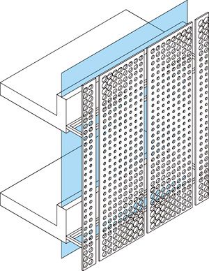 What is the use of metal panels as building facade systems?